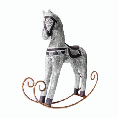 Nordic painted animals round carving hotel shop wood crafts furniture home table horse decorations