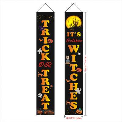 Wholesale Halloween door curtain Halloween couplets Halloween banner decorations